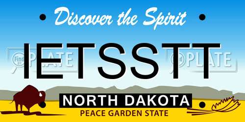 IETSSTT North Dakota License Plate