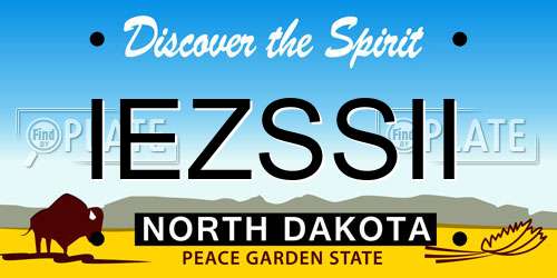 IEZSSII North Dakota License Plate