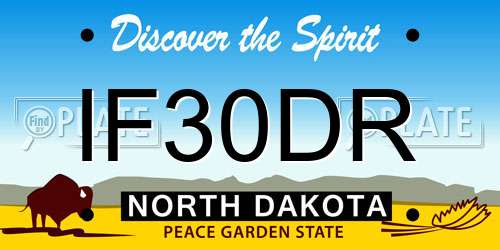 IF30DR North Dakota License Plate
