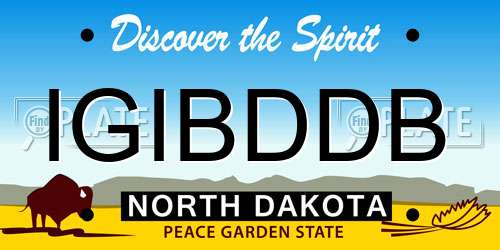IGIBDDB North Dakota License Plate
