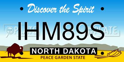 IHM89S North Dakota License Plate