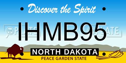 IHMB95 North Dakota License Plate