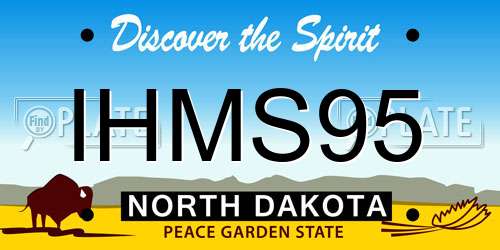 IHMS95 North Dakota License Plate