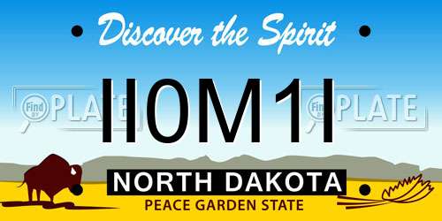 II0M1I North Dakota License Plate