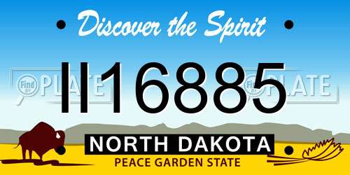 II16885 North Dakota License Plate