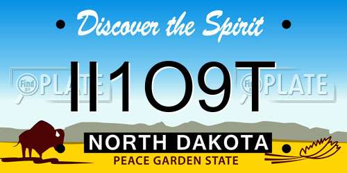 II1O9T North Dakota License Plate