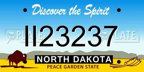 II23237 North Dakota License Plate