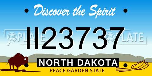 II23737 North Dakota License Plate