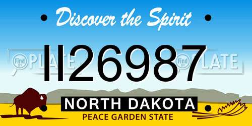 II26987 North Dakota License Plate