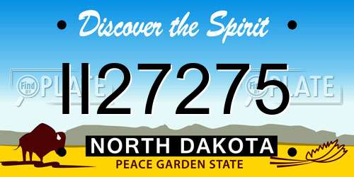 II27275 North Dakota License Plate