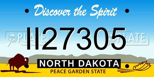 II27305 North Dakota License Plate