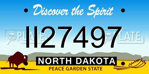 II27497 North Dakota License Plate