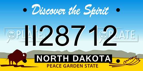 II28712 North Dakota License Plate
