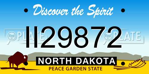 II29872 North Dakota License Plate
