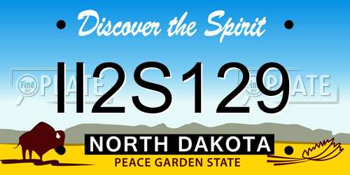 II2S129 North Dakota License Plate