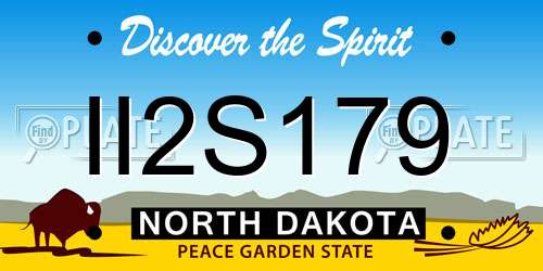 II2S179 North Dakota License Plate