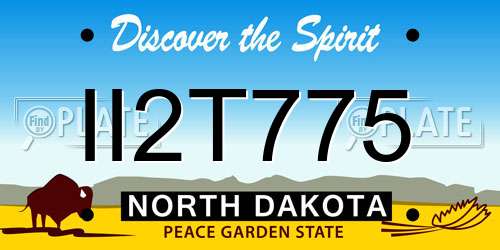 II2T775 North Dakota License Plate