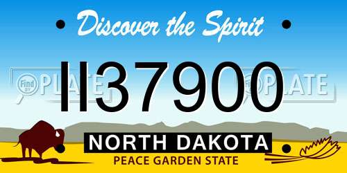 II37900 North Dakota License Plate
