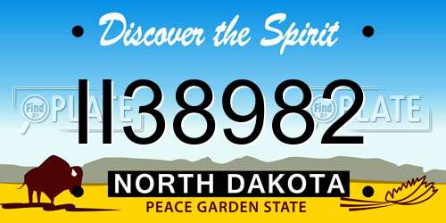 II38982 North Dakota License Plate