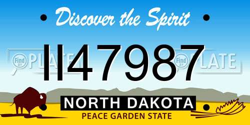 II47987 North Dakota License Plate