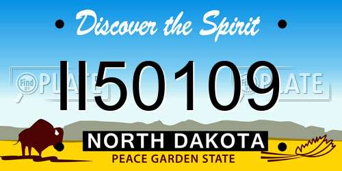 II50109 North Dakota License Plate