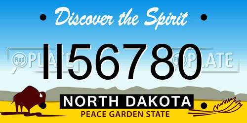 II56780 North Dakota License Plate