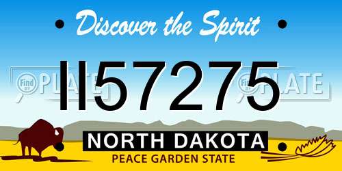 II57275 North Dakota License Plate