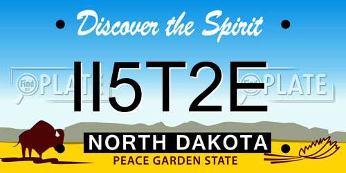 II5T2E North Dakota License Plate