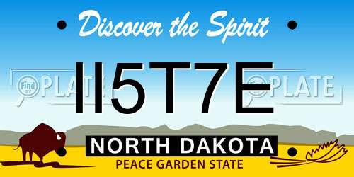 II5T7E North Dakota License Plate