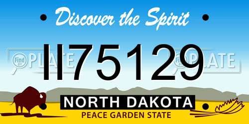 II75129 North Dakota License Plate