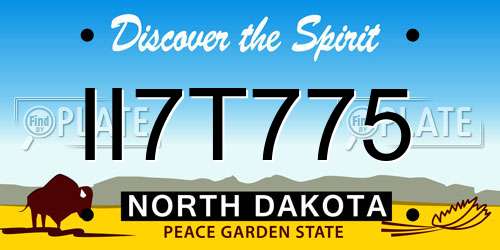 II7T775 North Dakota License Plate