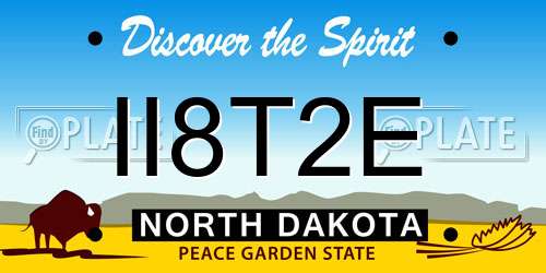 II8T2E North Dakota License Plate