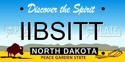 IIBSITT North Dakota License Plate