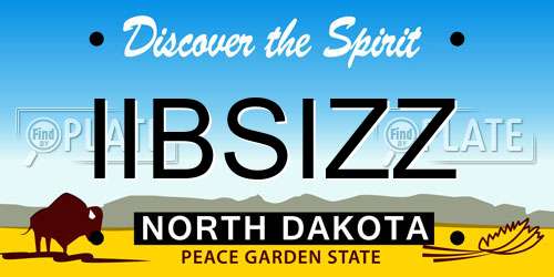 IIBSIZZ North Dakota License Plate