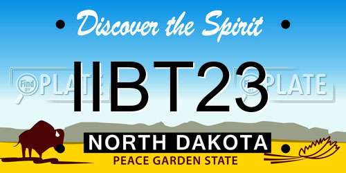 IIBT23 North Dakota License Plate