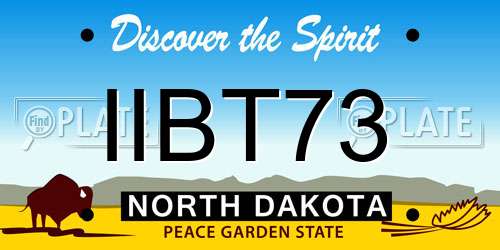 IIBT73 North Dakota License Plate