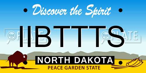 IIBTTTS North Dakota License Plate