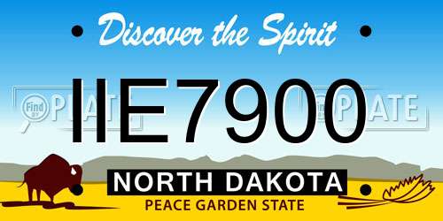 IIE7900 North Dakota License Plate