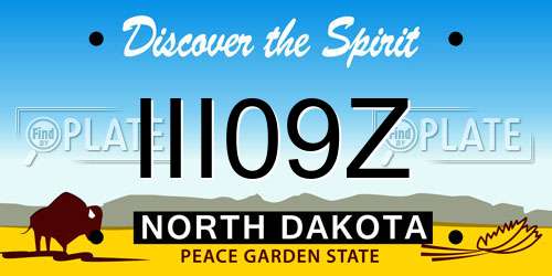 III09Z North Dakota License Plate