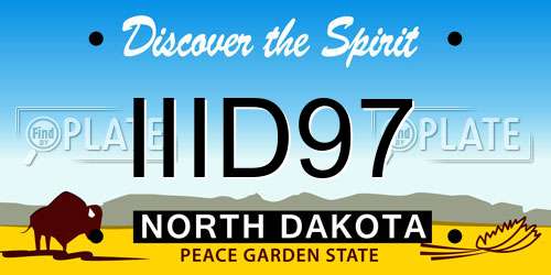 IIID97 North Dakota License Plate
