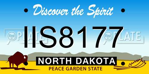 IIS8177 North Dakota License Plate