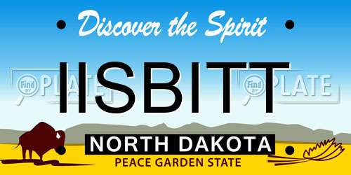 IISBITT North Dakota License Plate