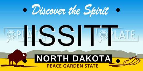 IISSITT North Dakota License Plate