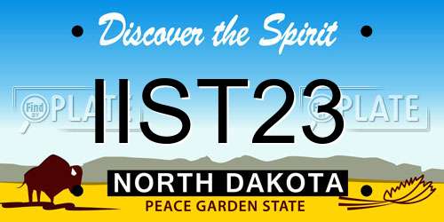 IIST23 North Dakota License Plate