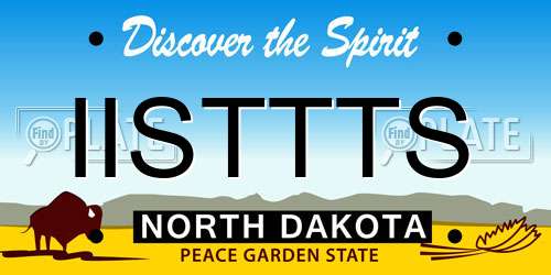IISTTTS North Dakota License Plate