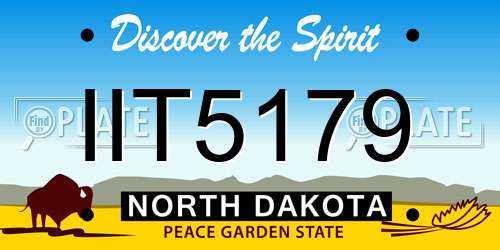 IIT5179 North Dakota License Plate