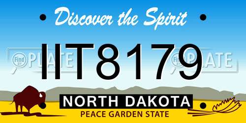 IIT8179 North Dakota License Plate