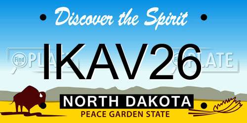 IKAV26 North Dakota License Plate