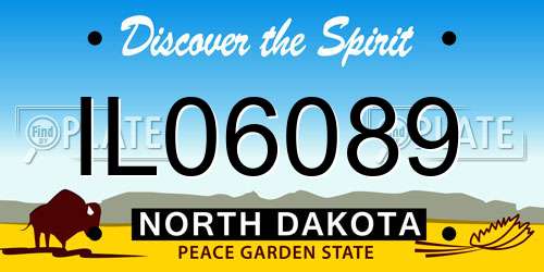 IL06089 North Dakota License Plate