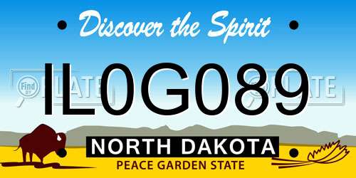 IL0G089 North Dakota License Plate